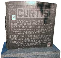 Lyman Curtis Headstone Lyman Curtis Headstone